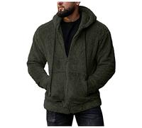 Chandails d'hiver épais et chauds pour homme | Sweat à capuche en peluche pour homme | Vestes thermiques d'extérieur | Vestes moelleuses à fermeture éclair intégrale | Sweat à capuche lourd | Veste