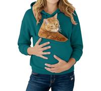 Chandails en Molleton avec Poches pour Chiens, Sweatshirts Amusants avec Poche Kangourou Grande Taille pour Chat et Chiot - Pull de Porte-bébé Mignon à Manches Longues - Vêtements Fantaisie
