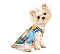 Chandails personnalisés pour chiens de petite et moyenne taille - Designs uniques, polaire polyester douce, parfaits pour la récupération chirurgicale et le port quotidien du lapin portant un casque S