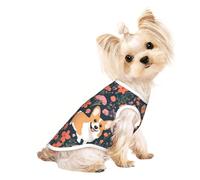 Chandails personnalisés pour chiens de petite et moyenne taille - Designs uniques, polaire polyester douce, parfaits pour la récupération chirurgicale et le port quotidien Flower Field Corgis M