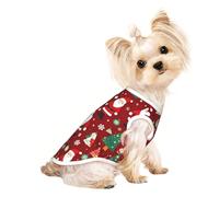 Chandails personnalisés pour chiens de petite et moyenne taille - Designs uniques, polaire polyester douce, parfaits pour la récupération chirurgicale et le port quotidien de Noël M