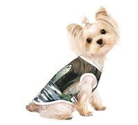 Chandails personnalisés pour chiens de petite et moyenne taille - Designs uniques, polaire polyester douce, parfaits pour la récupération chirurgicale et un usage quotidien - Revêtement de sol vert M