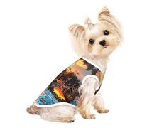 Chandails personnalisés pour chiens de petite et moyenne taille - Designs uniques, polaire polyester douce, parfaits pour la récupération chirurgicale et le port quotidien Fish Sunset Glow M