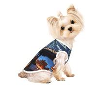 Chandails personnalisés pour chiens de petite et moyenne taille - Designs uniques, polaire polyester douce, parfaits pour la récupération chirurgicale et le port quotidien à la tombée de la nuit M