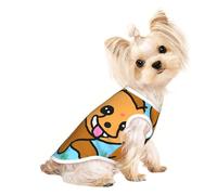 Chandails personnalisés pour chiens de petite et moyenne taille - Designs uniques, polaire polyester douce, parfaits pour la récupération chirurgicale et le port quotidien Happy Puppy M