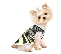 Chandails personnalisés pour chiens de petite et moyenne taille - Designs uniques, polaire polyester douce, parfaits pour la récupération chirurgicale et le port quotidien Zebra Op Art1 M