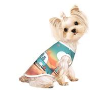 Chandails personnalisés pour chiens de petite et moyenne taille - Designs uniques, polaire polyester douce, parfaits pour la récupération chirurgicale et le port quotidien Camper Moon View M