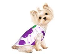 Chandails personnalisés pour chiens de petite et moyenne taille - Designs uniques, polaire polyester douce, parfaits pour la récupération chirurgicale et le port quotidien Charme grape de raisin M