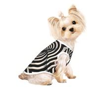 Chandails personnalisés pour chiens de petite et moyenne taille - Designs uniques, polaire polyester douce, parfaits pour la récupération chirurgicale et le port quotidien - Chambre noire et blanche M