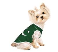 Chandails personnalisés pour chiens de petite et moyenne taille - Designs uniques, polaire polyester douce, parfait pour la récupération chirurgicale et le port quotidien Drapeau du Pakistan M