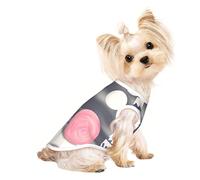 Chandails personnalisés pour chiens de petite et moyenne taille - Designs uniques, polaire polyester douce, parfaits pour la récupération chirurgicale et le port quotidien. Une énorme pleine lune rose