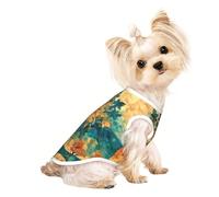 Chandails personnalisés pour chiens de petite et moyenne taille - Designs uniques, polaire polyester douce, parfaits pour la récupération chirurgicale et le port quotidien Feuilles jaunes M