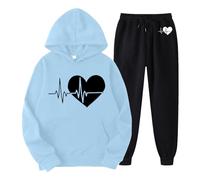 Chandal Mujer Invierno - Ensemble Deux pièces pour Femmes Sweat-Shirt à Capuche avec Pantalon Long Tenue d'entraînement Confortable survêtement Sportif Quotidien élégant