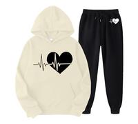 Chandal Mujer Invierno - Ensemble Deux pièces pour Femmes Sweat-Shirt à Capuche avec Pantalon Long Tenue d'entraînement Confortable survêtement Sportif Quotidien élégant