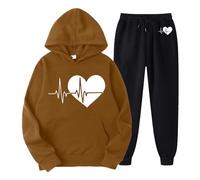 Chandal Mujer Invierno - Ensemble Deux pièces pour Femmes Sweat-Shirt à Capuche avec Pantalon Long Tenue d'entraînement Confortable survêtement Sportif Quotidien élégant