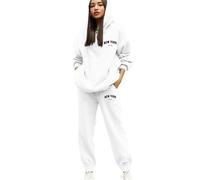Chandal Mujer Invierno - Ensemble Tendance Sweat-Shirt à Capuche Femme Pull Confortable Tenue Sport avec Impression Graphique et Cordon