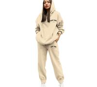Chandal Mujer Invierno - Ensemble Tendance Sweat-Shirt à Capuche Femme Pull Confortable Tenue Sport avec Impression Graphique et Cordon