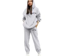 Chandal Mujer Invierno - Ensemble Tendance Sweat-Shirt à Capuche Femme Pull Confortable Tenue Sport avec Impression Graphique et Cordon