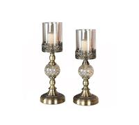 Chandelier 2 Pcs Luxury Table Decoration Metal Candle Holder for Home Wedding Event and Party Festival candélabres