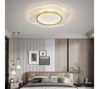Chandelier 2021 Chandelier Girls Children Bedroom Flower Chandelier 220v Gloss Ceiling lamp Bedroom Living Room Lighting fixtur (Body Color : White Gold Size : Cold White) (White Gold The dimmer)