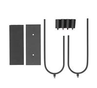 Chandelier 4 Bras en Fer Noir, Support Bougie U Forme, Fini Mat Poli, Antirouille - Base Solide, Décoration Élégante pour Mariages et Soirées