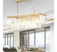 Chandelier à LED de Cristal carré, K9 PENSANT Cristal Cary pour Salle à Manger, Salon, Chambre à Coucher, étude et Restaurant