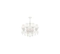 Chandelier blanc grace et or 8x40w e14