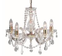 Chandelier Brillant 5X E14 En Jaune Or Ø48Cm Lampe Suspendue Éclairage Intérieur