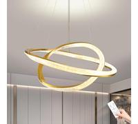 Chandelier Ceiling Light Modern Led Black Led Light With Remote Dimmable 1 31.4" Crystal Round For Living Room Kitchen Island Dining Room/D/2 23.6"D+31.4"D