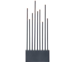 Chandelier contemporain BUZZ en bois anthracite et métal 9xE5 5,4W