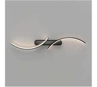 Chandelier Corridor Decoration Wall Washer Lights Slim Twisted Light, Linear Metal Lamp with Acrylic Shade Black Strip Sconce, Decor