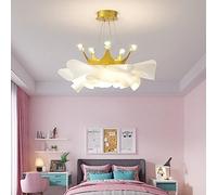 Chandelier Cristal Rond doré Forme de Couronne Moderne LED Dimmable Fleur Acrylique Lumière Crystal Plafond Aymordage pour Le Salon Chambre à Coucher