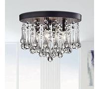 Chandelier Crystal Chandelier Flush Mount LED Ceiling Light Fixture Pendant Lamp , Luminaires intérieur