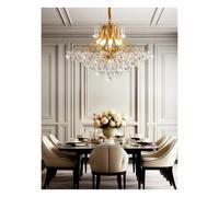 Chandelier Crystal Living Room Pendant Light Iron Art Hanging Lamp for Dining Table Lighting Ceiling Chandelier