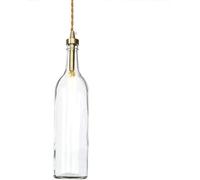 Chandelier de bouteille de couleur, pendente en verre lumières à tête simple, lampe de plafond réglable Restauration Cafe Bar Table de chambre à coucher lampe de décoration, brun bonne vie chaude