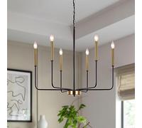 Chandelier de Ferme pour la Salle à Manger, 6 lumières luminaire de luminaire Hauteur, éclairage de Pendentif en Bougie Suspendu pour Le Salon de la Chambre à Coucher