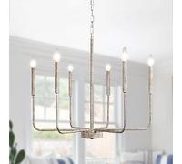 Chandelier de Ferme pour la Salle à Manger, 6 lumières luminaire de luminaire Hauteur, éclairage de Pendentif en Bougie Suspendu pour Le Salon de la Chambre à Coucher