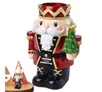 Chandelier de Noël Casse-Noisette,Ornements de Chandelier Casse-Noisette | Support de bougie de décoration de Noël,Casse-noisette de noël artisanal en résine, jouet de marionnette de soldat pour table