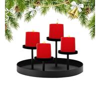 Chandelier de Noël | Métal moderne, bougeoirs en fer centre de table de Noël - pour décorations de fêtes, mariages, anniversaires, maison, ferme, bureau, appartement