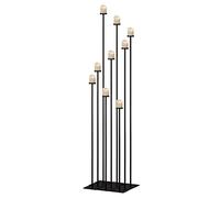 Chandelier de sol à 9 bras pour centre de table de mariage, bougeoir en métal noir de 152,4 cm pour bougie chauffe-plat pour fête, cérémonie, allée, réception