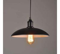 Chandelier E27 Retro Industrial Loft Style Restaurant Bar Cafe Creative Iron Pot Pendant lamp Dia32cm AC110V 220V 230V Living Room (Body Color : Black)