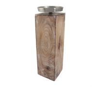 Chandelier en bois avec plaque en aluminium 33x12x12 cm - Elément décoratif stylé