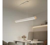 Chandelier en Cristal rectangulaire Moderne pour îlot de Cuisine, Luxe linéaire en Cristal éclairé, Plafond Suspendu à LED pour Le Salon de la Salle à Manger, Argent 100x12 cm (39x5 Pouces)