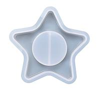 Chandelier Étoile À Cinq Branches En Moule Résine Époxy Bougeoir Silicone Porte-bougies Chauffe-plat Résine Décorations Artisanales