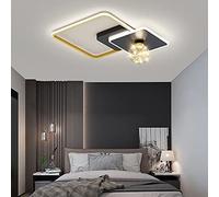Chandelier Flush Mount LED Dimming Light Fixture, Ultra-Thin Square 3000-6000k Dimmable Ceiling Lamp with Adjustable Brightness and Color Temperature, Bedroom, Kitchen, Living Room, Hallway