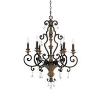 Chandelier GOTICA 4 Bronze 6xE14 Ø71cm Réglable Rustique Lampe Salon