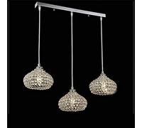 Chandelier Light, 3 Lights Crystal Pendant Lighting Ceiling Chandelier Sparkling Jewel Bead Hanging Lamp Compatible with Kitchen Living Room Bedroom AC [Energy Class A+]
