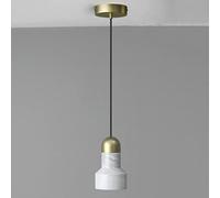 Chandelier Light, H65 All-Copper Suspens- Pendant Lights Personality Chandelier Lighting Fixtures Marble Pendent Lamps Living Room Dining Room IlluminatDroplight(White)