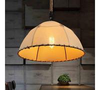 Chandelier Light Hanging Ceiling Light Droplight Retro Industrial Wind Loft Hemp Rope 1M Single Head Thick E27 Base for Clothing Store Restaurant Lighting/One Color/45Cm(35Cm)