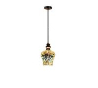 Chandelier Light, LED Chandelier Lamp, 3D Effect Ceiling Pendant Lamp with Electroplating Glass Lampshade Restaurant DecoratChandelier Compatible with Bedroom Bar Coffee Shop Cei